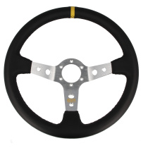 Sportratt Läder 90mm Djup 3-Ekrad, Silver QSP Products